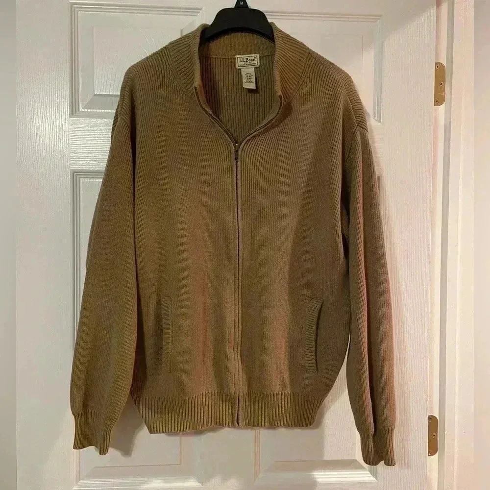 L.L. Bean 100% cotton zip up Men’s large regular